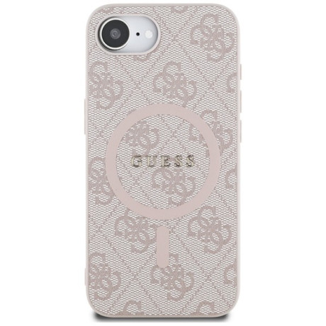 Оригинальный чехол Guess 4G Ring Classic MagSafe для iPhone 16e - Pink