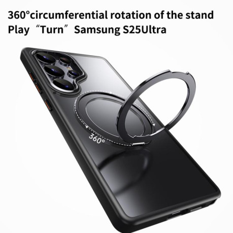 Ударозахисний чохол 360 Rotating MagSafe Magnetic Frosted на  для Samsung Galaxy S25 Ultra 5G - сірий
