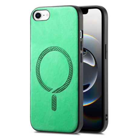 Чохол Solid Color Retro Magsafe для iPhone 16e - зелений