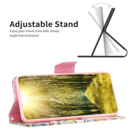 Чехол-книжка Colored Drawing Pattern для Samsung Galaxy A56 5G - Life