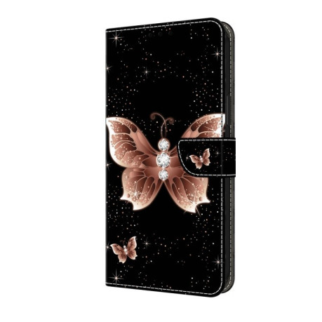 Чохол-книжка Crystal 3D Shockproof Protective Leather для Samsung Galaxy A35 5G - Pink Diamond Butterfly