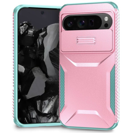 Протиударний чохол Sliding Camshield для Google Pixel 9 Pro XL - Pink + Grey Green