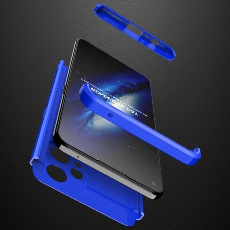 Противоударный чехол GKK Three Stage Splicing на Realme 9 Pro Plus/ Realme 9 4G - синий