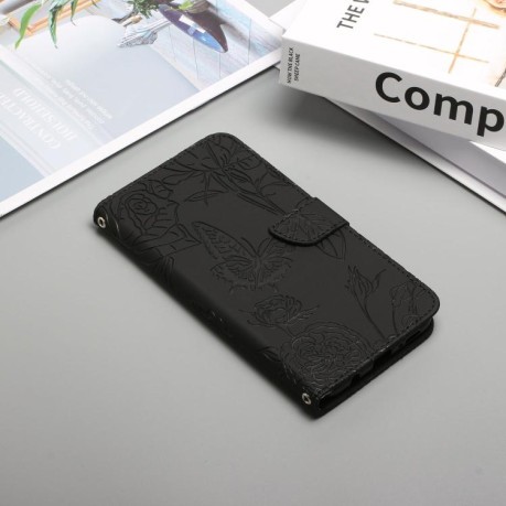 Чохол-книжка Skin Feel Butterfly Embossed для Infinix Note 50 Pro+ 5G - чорний