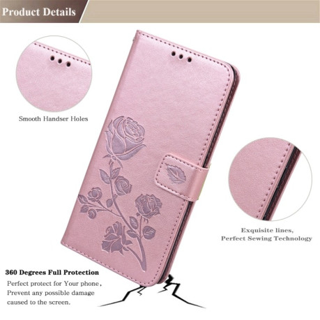 Чохол-книжка Rose Embossed Samsung Galaxy S22 5G - рожеве золото
