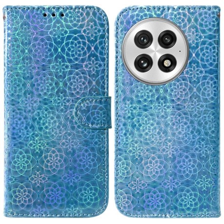 Чехол-книжка Solid Color Colorful на OnePlus 13 - синий