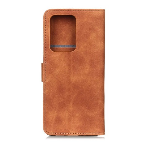 Чехол-книжка KHAZNEH Cowhide Texture на Samsung Galaxy Note 20 Ultra - коричневый