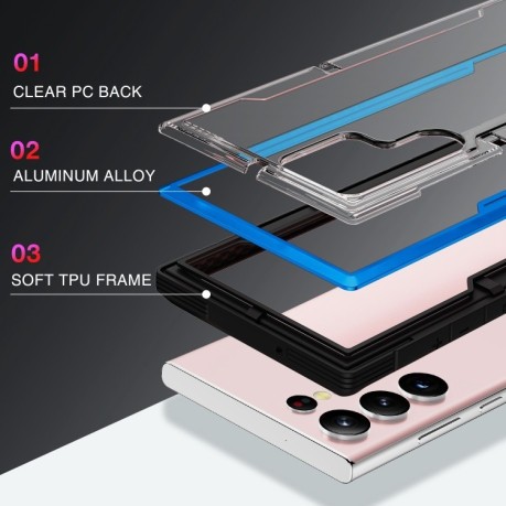 Протиударний чохол Defender Metal Clear для Samsung Galaxy S23+Plus 5G - синій