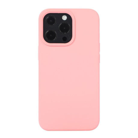 Силиконовый чехол Solid Color Liquid на iPhone 14 - розовый