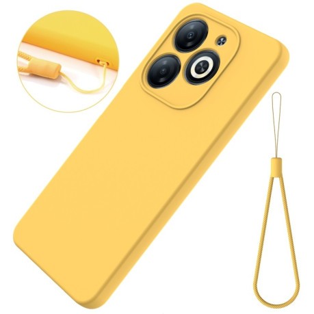 Силиконовый чехол Solid Color Liquid Silicone на Infinix Smart 8 HD / Smart 8 Pro - желтый