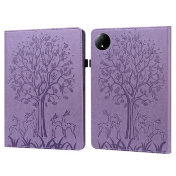 Чохол-книжка Tree Deer Embossed Leather для Xiaomi Redmi Pad SE 8.7 - фіолетовий