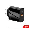 Швидка зарядка A502 65W USB-C/Type-C+USB Dual Port GaN Charger QC3 Universal Charger EU Plug - чорна