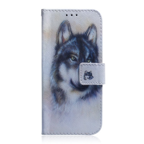 Чехол-книжка Coloured Drawing для Realme C65 4G - Wolf