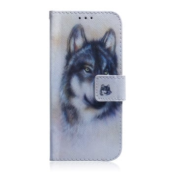 Чехол-книжка Coloured Drawing для Samsung Galaxy M33 5G - White Wolf