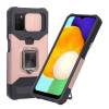 Противоударный чехол Sliding Camera Design для Samsung Galaxy A03s/A02s - розовое золото