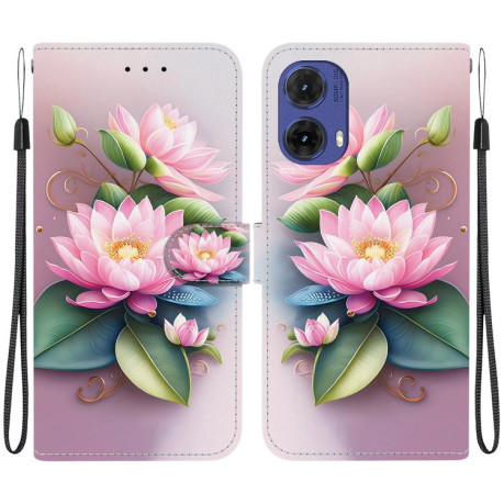 Чехол-книжка Colored Drawing Series на Motorola Moto G85 5G - Lotus