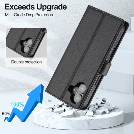 Чохол-книжка LC.IMEEKE L2 Series Detachable Magsafe для iPhone 16 - чорний