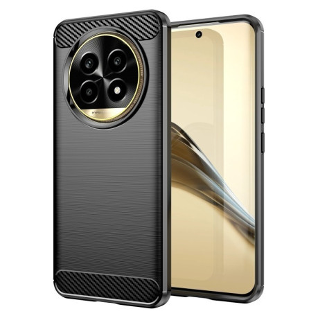 Протиударний чохол Brushed Texture Carbon Fiber на Realme 13 Pro 5G - чорний
