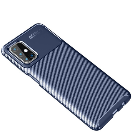 Ударозащитный чехол HMC Carbon Fiber Texture на Samsung Galaxy M31s - синий