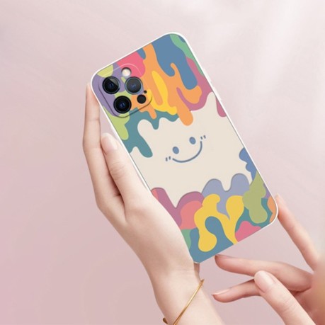 Противоударный чехол Painted Smiley Face для iPhone 11 - черный