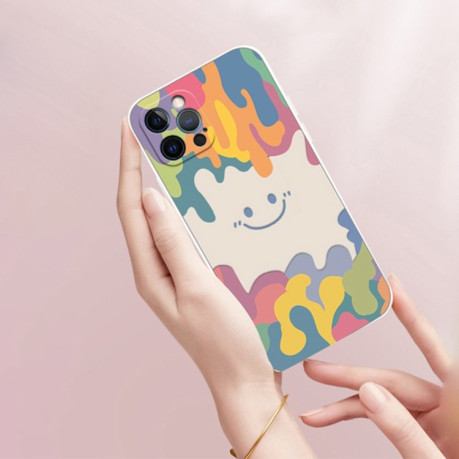 Противоударный чехол Painted Smiley Face для iPhone 11 - серый