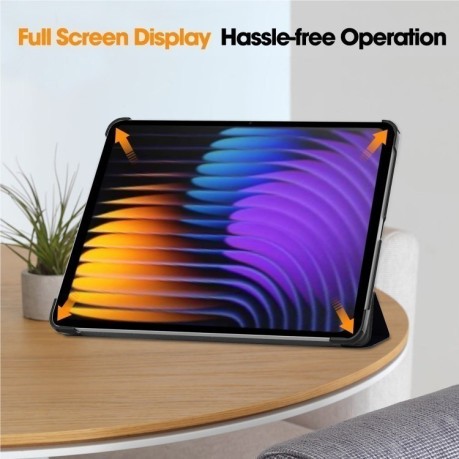 Чехол-книжка Custer Painted 3-Fold Stand Leather Smart для Xiaomi Pad 7 / 7 Pro - ME