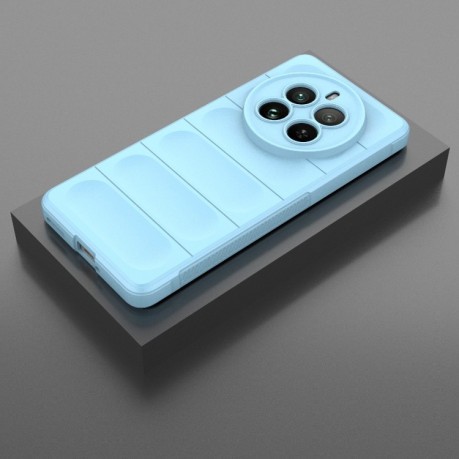 Силиконовый чехол Magic Flannel для Realme 12 Pro / 12 Pro+ - голубой