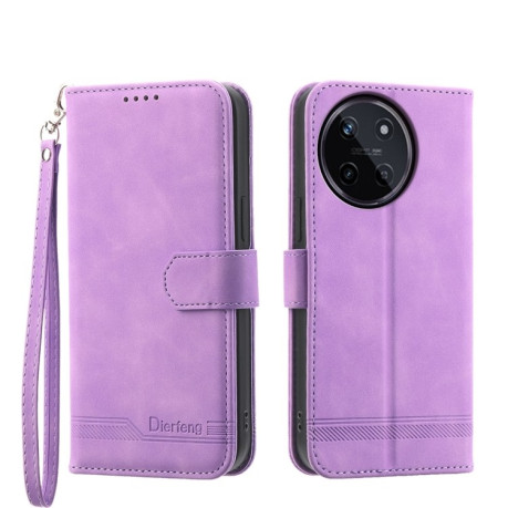 Чохол-книжка Dierfeng Dream Line для Realme 11 4G - фиолетовый