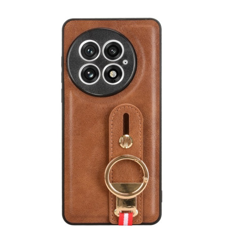 Протиударний чохол Wristband Leather Back для OnePlus 13 - коричневий