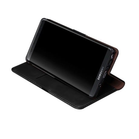 Шкіряний Чохол Книга Retro Texture Wallet Black для Samsung Galaxy Note 8 зі слотом для кредитних карток