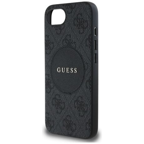 Оригінальний чохол Guess 4G Circle Classic MagSafe для iPhone 16e - black