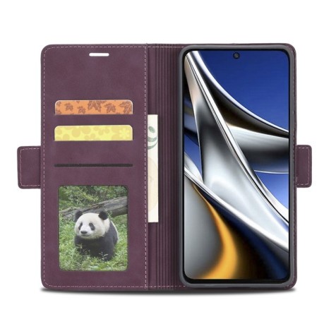 Чехол-книжка Forwenw Dual-side для Xiaomi Poco X4 Pro 5G - винно-красный