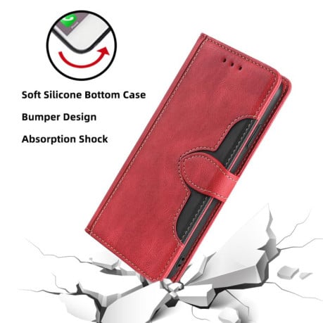Чохол-книжка з м'яким покриттям Skin Feel та магнітною застібкою на Realme C71 4G - червоний
