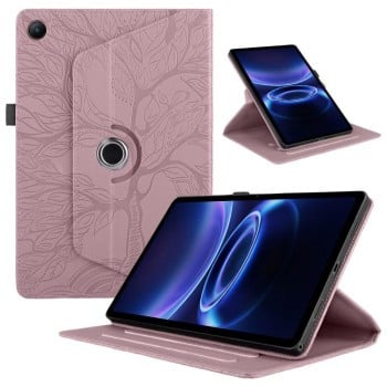 Чохол-книжка Tree Life Embossed Rotation Leather на Xiaomi Redmi Pad 2 SE 9.7 2026 — рожево-золотий