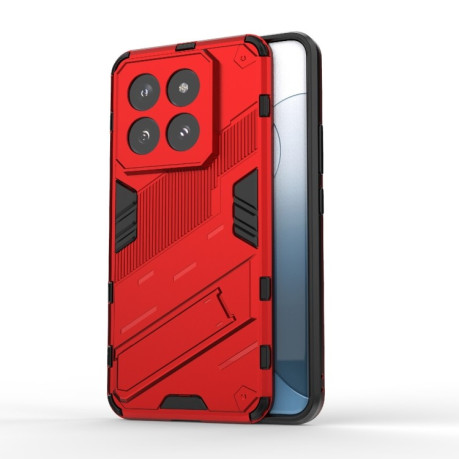 Противоударный чехол Punk Armor для Xiaomi 14 Pro - красный