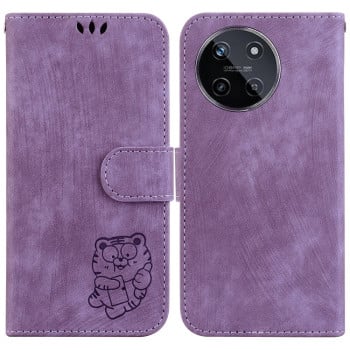 Чехол-книжка Little Tiger Embossed Leather на Realme 11 4G Global - фиолетовый