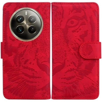 Чохол-книга Tiger Embossing для Realme 12 Pro / 12 Pro+ - червоний