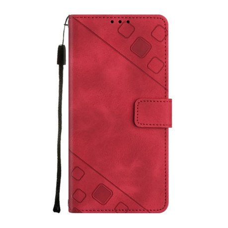 Чехол-книжка Skin-feel Embossed для Samsung Galaxy A25 5G / A24 - красный