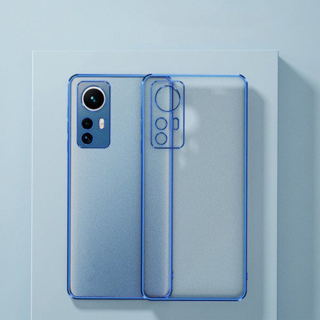 Ультратонкий чехол Electroplating Soft на Xiaomi Mi 12 - синий
