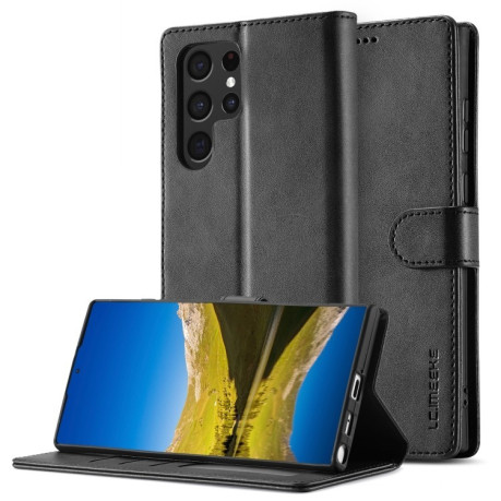 Чехол книжка LCIMEEKE Calf Texture на Samsung Galaxy S25 Ultra 5G - черный