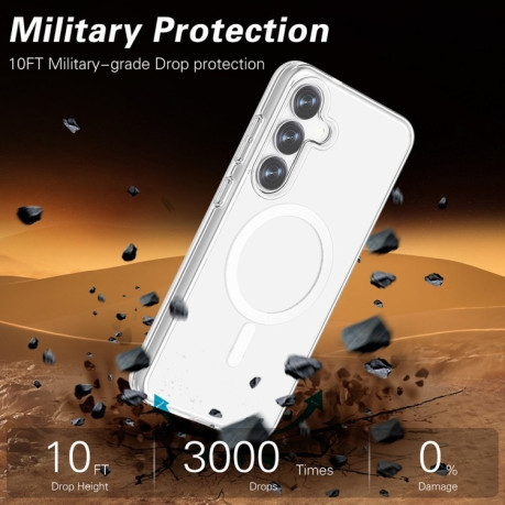 Протиударний чохол Terminator Style Transparent MagSafe Magnetic для Samsung Galaxy S25+ 5G - прозорий