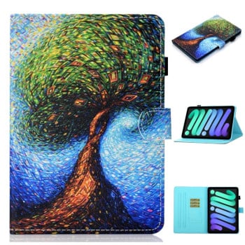 Чехол-книжка Coloured Drawing для iPad mini 7/ mini 6 - Abstract Tree