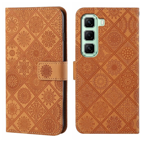 Чохол-книжка Ethnic Style для Infinix Hot 50 4G - коричневий