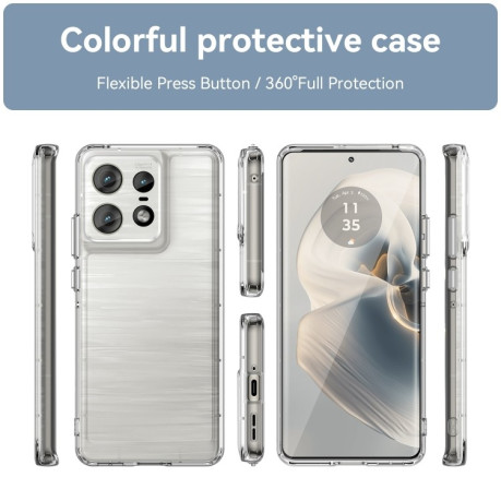 Противоударный чехол Candy Series для Motorola Edge 50 Pro - прозрачный