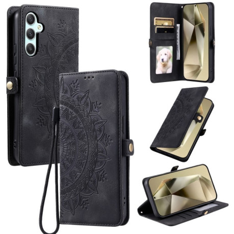 Чохол-книжка Totem Embossed Magnetic Leather для Samsung Galaxy S24 FE 5G - чорний