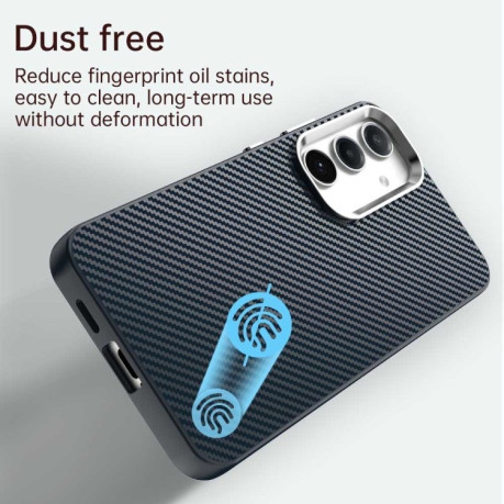 Ударозахисний чохол Carbon Fiber Series IMD  для Samsung Galaxy S25 5G - синій