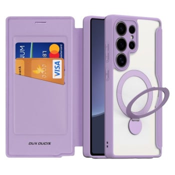 Чохол-книжка DUX DUCIS Skin X Pro Series Magsafe  для Samsung Galaxy S25 Ultra 5G - фіолетовий