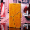 Чехол-книжка Geometric Stitching для Xiaomi Poco X3 / Poco X3 Pro - желтый