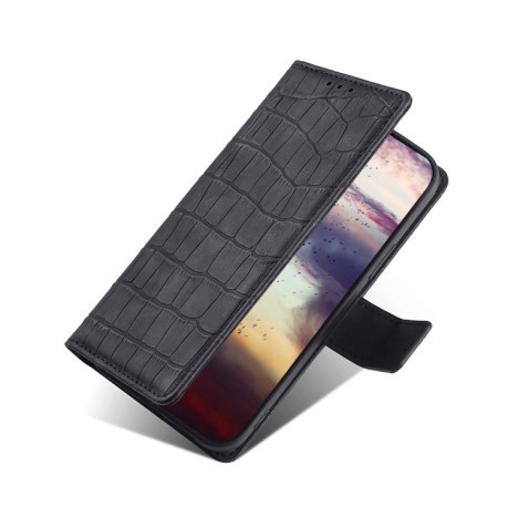 Чехол-книжка Skin Feel Crocodile Texture для Realme 9 Pro/OnePlus Nord CE 2 Lite 5G - черный