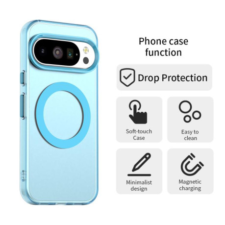 Противоударный чехол Candy Magsafe PC Hybrid TPU для Google Pixel 10 Pro XL - синий